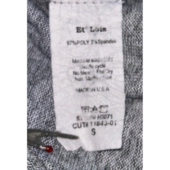 Et Lois Sz SMALL Abstract Print Soft Knit Pullover Tunic Top Pink Blue Green EUC - Picture 9 of 9